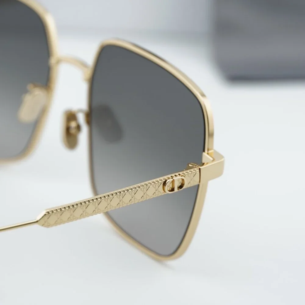 Dior DIORCANNAGE S1U B0A1 Square Sunglasses - Gold/Grey - Picture 9 of 12